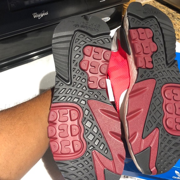 Sold!! ADIDAS NITE Jogger Shock Red/Black - Picture 7 of 7